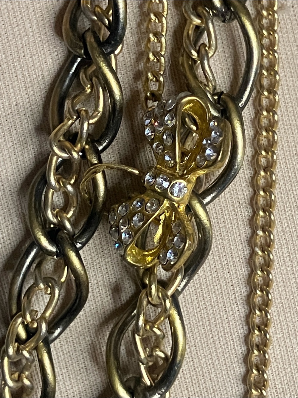 Must Love Chains Handmade Upcycled Chunky Statement Necklace - Picture 9 of 9